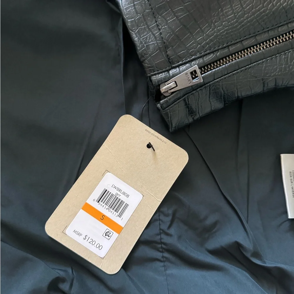 Levi's Forest Green Leather Jacket - Picture 11 of 15